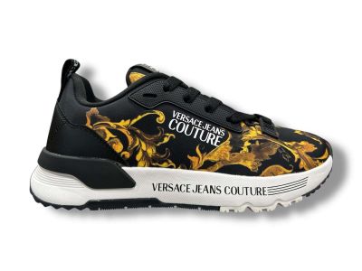 versace jeans couture sneaker donna dynamic 79va3saa zsc97 g89 black printed baroque