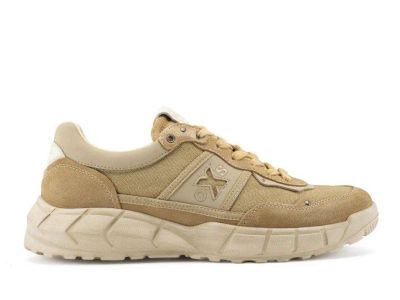oxs sneakers uomo peyote 0053 low m canvas e suede light taupe oxm005304