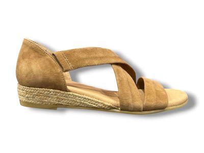pinaz sandalo donna con zeppa bassa in corda in pelle 317 ante chestnut