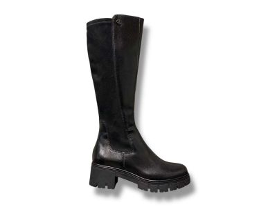 janet and janet stivale donna con gambale pelle e elasticizzato black j-533