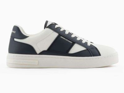 armani exchange sneaker uomo xux241 xv911 u389 off white jet set navy