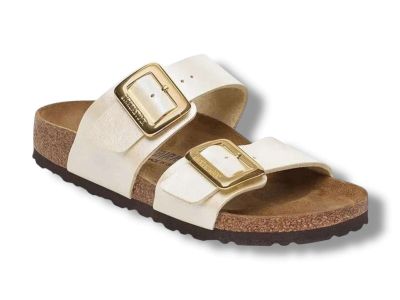 birkenstock sandalo sydney cushion buckle cb 1029492 graceful pearl white birko flor