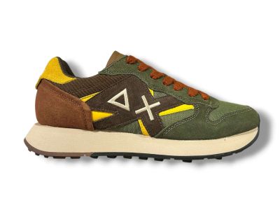 sun68 sneaker uomo z46125 jaki winter 74 verde militare scuro z4612574