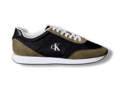 calvin klein sneakers uomo ym0ym0136101a retro runnere ess mix mat black capers bright white