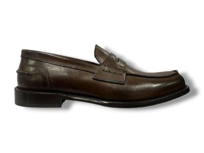 nicol sadler mocassino uomo stile college brando in pelle vitello testa moro