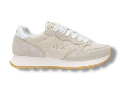 sun68 sneakers donna z36203 ally glitter textile in suede e lurex oro z3620343