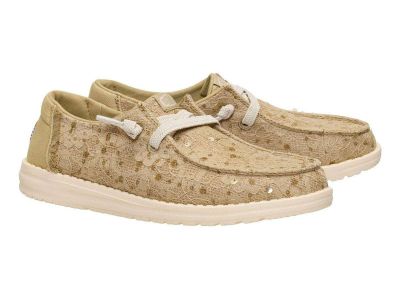 hey dude donna wendy sequin lace olive grey 45237-0ni