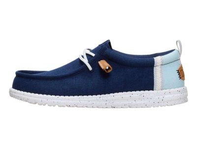 hey dude uomo wally summer linen navy blazer multi 43086-4ux