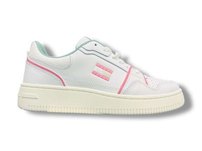 tommy hilfiger sneakers donna en0en028390la tjw retro basket sneakers ecru mystic pink