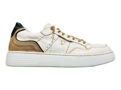 pawelk's sneaker uomo vitello bianco liss cuoio 25351
