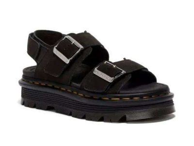 dr martens sandalo donna zebzag in pelle nabuk con platform 42689001 suede black