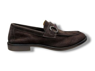 antico calzaturificio artigiano mocassino uomo 011 in pelle scamosciata testa moro