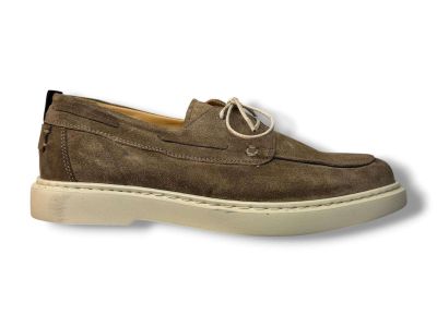 pawelks scarpa uomo da barca in pelle scamosciata cacao 26124