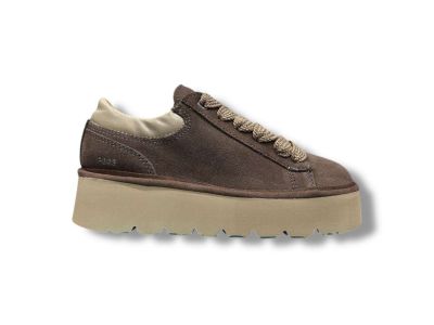panchic scarpa allacciata donna camoscio e pelle brown p003 lace-up shoes p003w014-0174d001