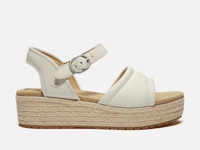 timberland sandalo donna zeppa corda santorini sun bianco tb0a4168etd
