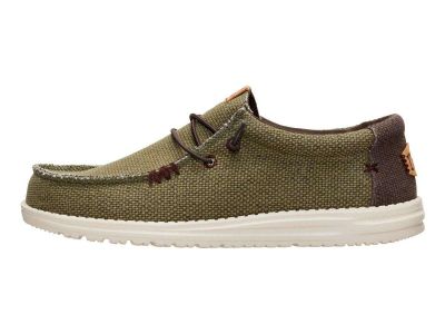 hey dude uomo wally braided burnt olive delicioso browns 40003-3ci