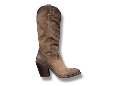 metisse stivale texano donna camoscio ingrassato marrone mustang xd351