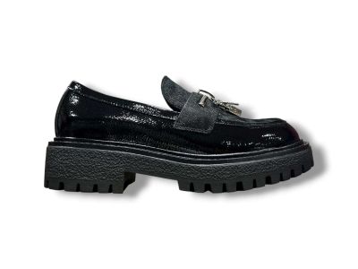 ekp mocassino donna c naplak nero con accessorio 3970-rock