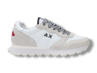 sun68 sneakers donna z36208 ally sweet summer in suede e nylon bianco z3620801