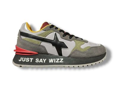 w6yz just say wizz sneakers uomo yak-m 0012015185111b25 anthracite grey militare