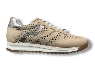meline sneakers donna 360 to pelle traforata sabbia
