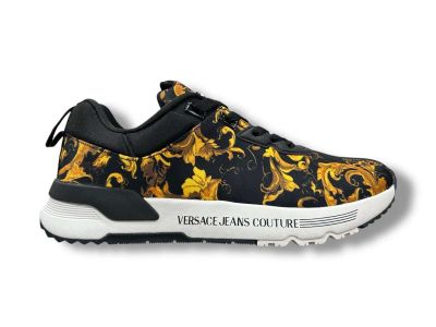 versace jeans couture sneaker uomo dynamic 79ya3sa1 zsd05 g89 black printed baroque