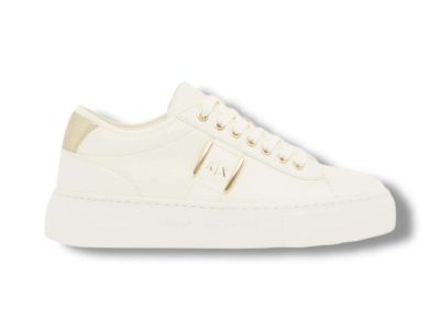 armani exchange sneakers donna minimal chic xw002224 af21429 mz128 off white pale gold
