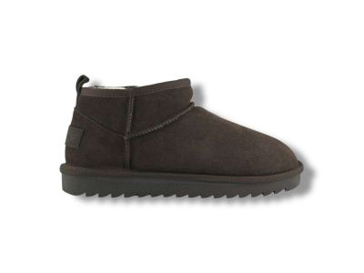 colors of california stivaletto donna con fodera montone shear02 short sheepskin boot in suede moka