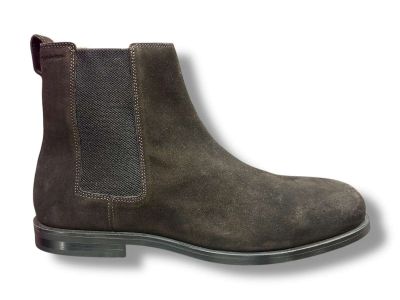 calvin klein stivaletto chelsea boot uomo hm0hm02055gy0 dark brown ess rubber chelsea
