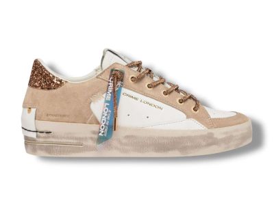 crime london sneakers donna 29154pp8.15 sk8 deluxe wedge champagne dust
