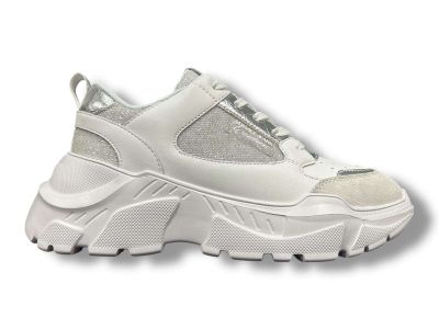 versace jeans couture sneakers donna speedtrack 80va3sc2 zpb70 s03 leather white glitter e suede