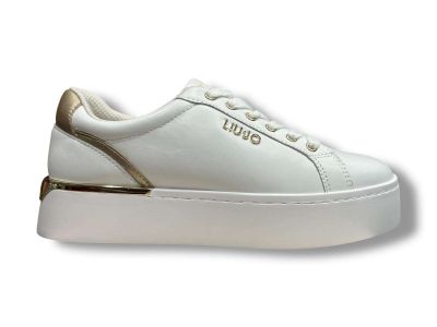 liu jo sneakers donna pretty 06 white light gold bf5041px026s1052