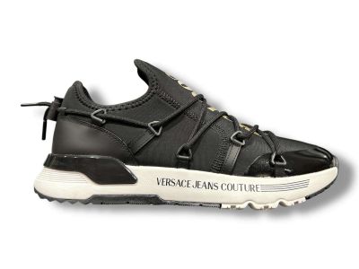 versace jeans couture sneakers uomo dynamic 80ya3sa6 zse16 899 neoprene black gold