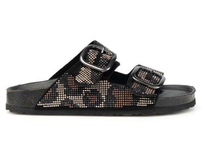 bio.lab project sandalo donna bottom grace studs nero maculato