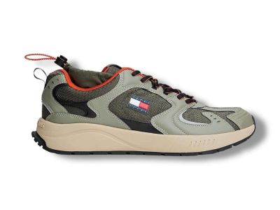 tommy hilfiger sneakers uomo em0em01620mrh pewter green tjm runner mix material
