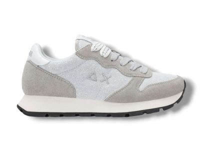 sun68 sneakers donna z36203 ally glitter textile in suede e lurex argento z3620344