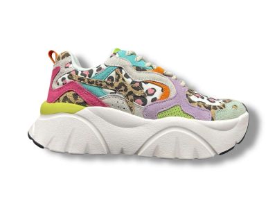 w6yz just say wizz sneakers donna mia-w in suede e tessuto tecnico jungle aloe white violet fuchsia 2019468062f09