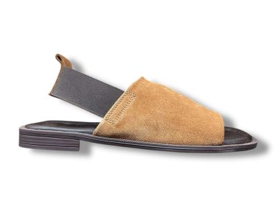 step sandalo pelle scamosciata cuoio con elastico d 500 1737