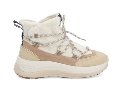 no name stivaletto donna teddy con laccio explo boots w cocoon suede dove beige