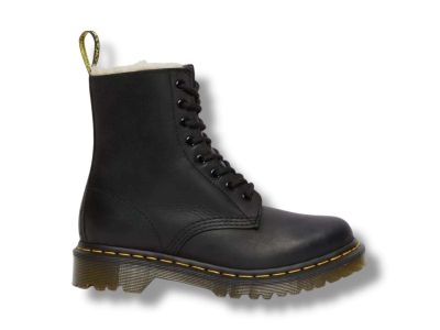 drmartens anfibio 1460 serena in pelle black con pelliccia interna burnished wyoming 21797001