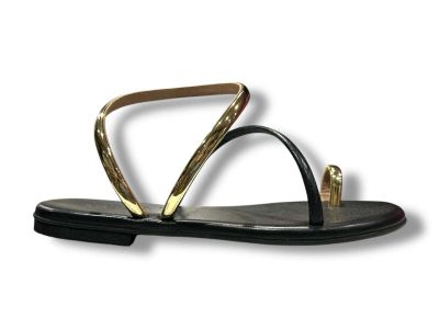 mosaic sandalo infradito donna elean black e oro