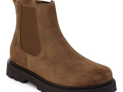 birkenstock stivaletto donna chelsea boot highwood slip on mid in pelle scamosciata dark tea 1030632