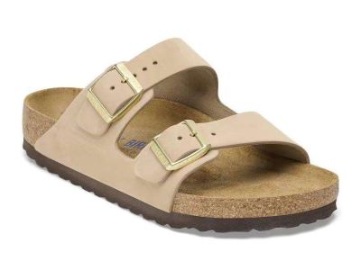 birkenstock sandalo donna arizona sfb sandcastle nubuck leather 1019016