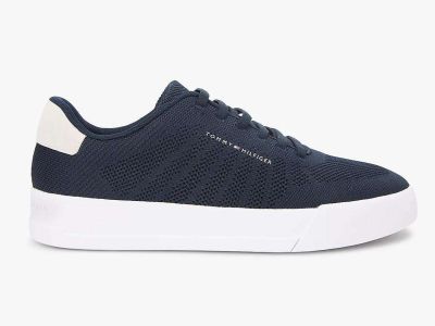 tommy hilfiger sneakers uomo in tessuto con logo desert sky fm0fm05823dws