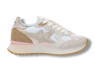 sun68 sneakers donna z36215 stargirl multicolor in suede e nylon bianco z3621501