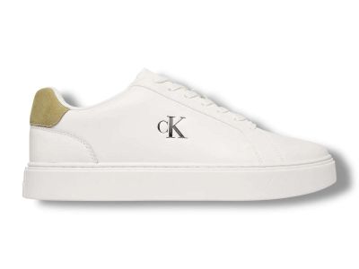 calvin klein sneakers uomo ym0ym0143501v classic cupsole laceup lth bright white sage green