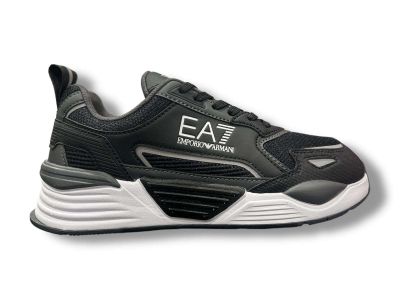 emporio armani ea7 sneakers uomo 7x000308 af18447 mz234 black asphalt silver
