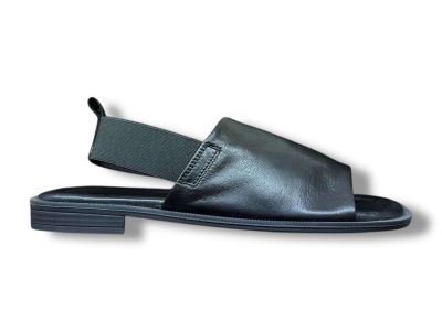 step sandalo pelle nero con elastico d 500 1737