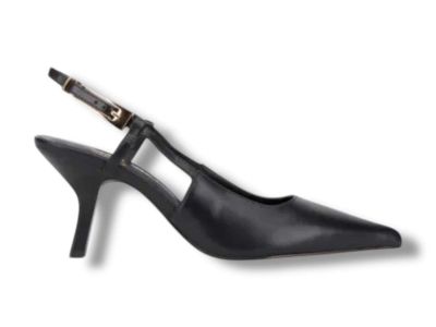 janetandjanet scarpa donna tacco slingback pelle nera j641 black 716