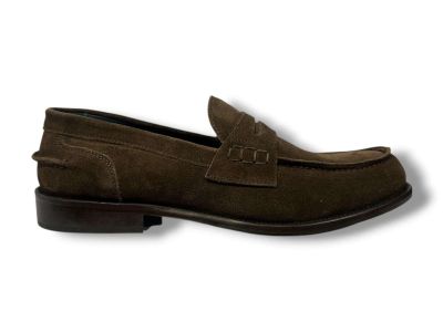 nicol sadler mocassino uomo stile college brando in pelle scamosciata testa moro